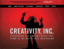 Tablet Screenshot of creativityincbook.com